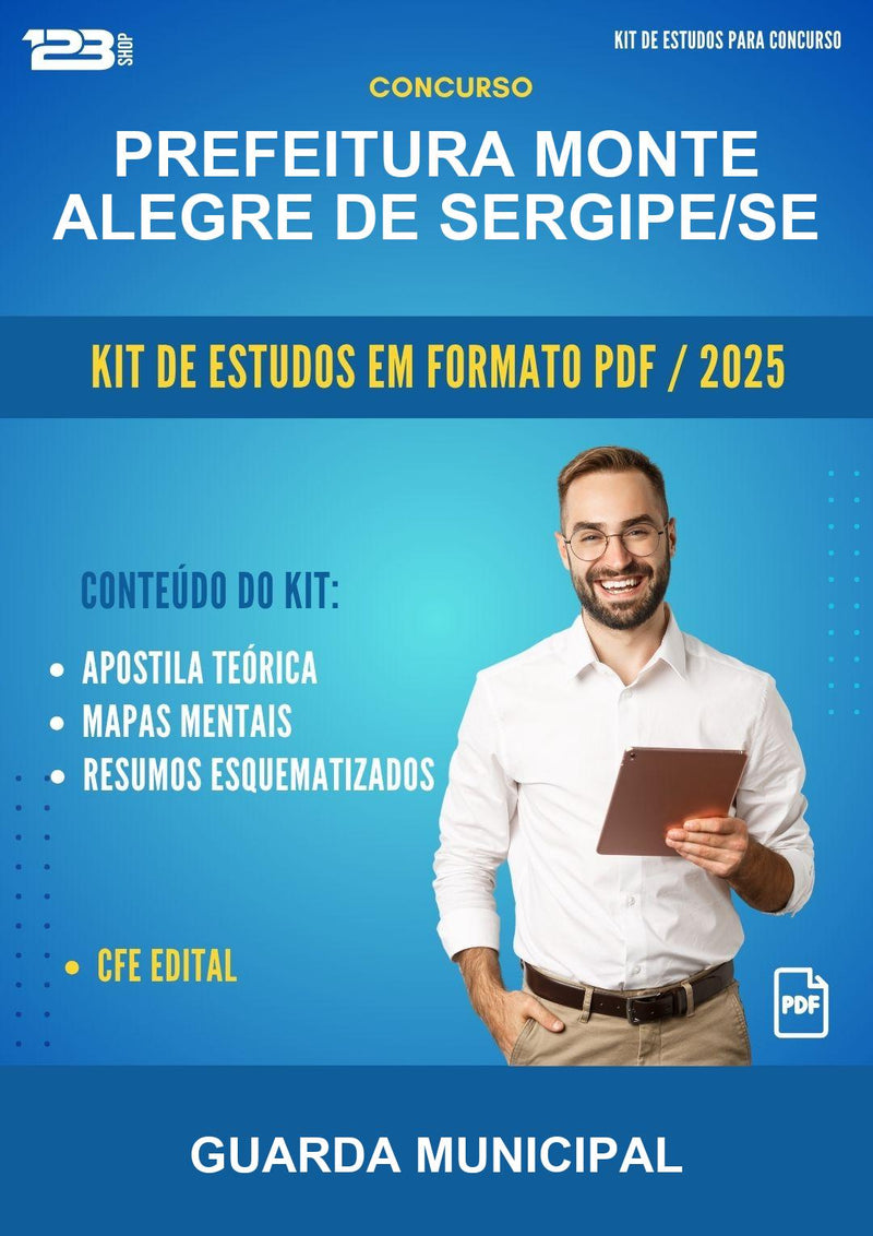 Kit de Estudos para o Concurso Prefeitura Monte Alegre de Sergipe/SE para Guarda Municipal