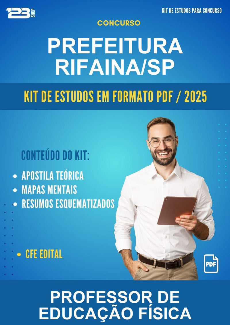 Kit de Estudos para o Concurso Prefeitura Rifaina/SP para Professor de Educação Física