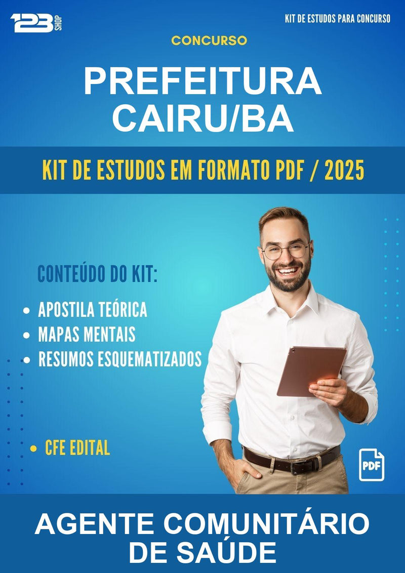 Kit de Estudos para o Concurso Prefeitura Cairu/BA para Agente Comunitário de Saúde