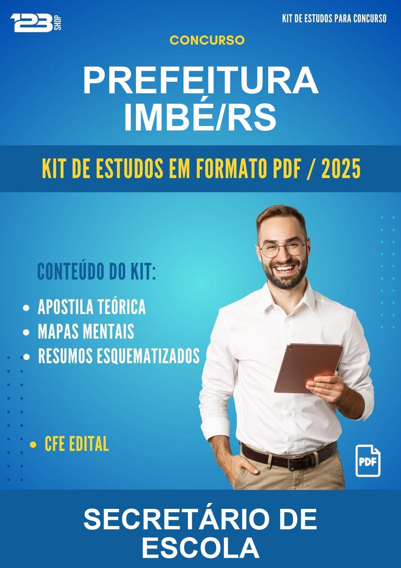 Kit de Estudos para o Concurso Prefeitura Imbé/RS para Secretário de Escola