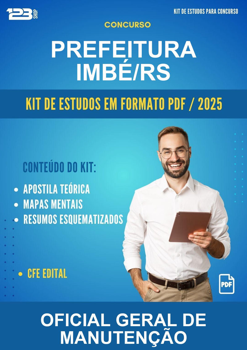 Kit de Estudos para o Concurso Prefeitura Imbé/RS para Oficial Geral de Manutenção