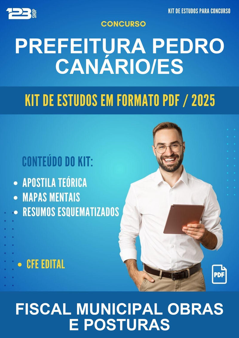 Kit de Estudos para o Concurso Prefeitura Pedro Canário/ES para Fiscal Municipal Obras E Posturas