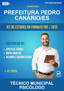 Kit de Estudos para o Concurso Prefeitura Pedro Canário/ES para Técnico Municipal Psicólogo