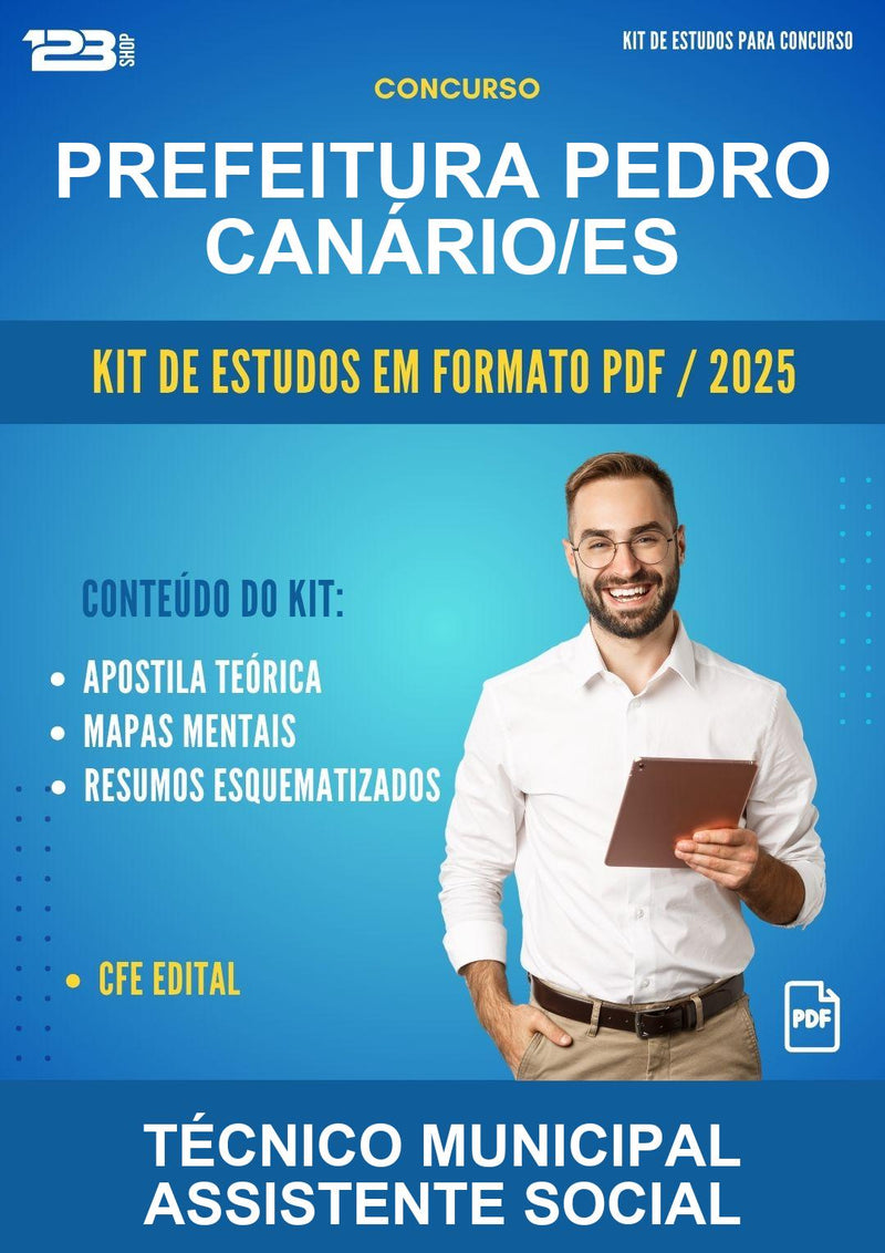 Kit de Estudos para o Concurso Prefeitura Pedro Canário/ES para Técnico Municipal Assistente Social