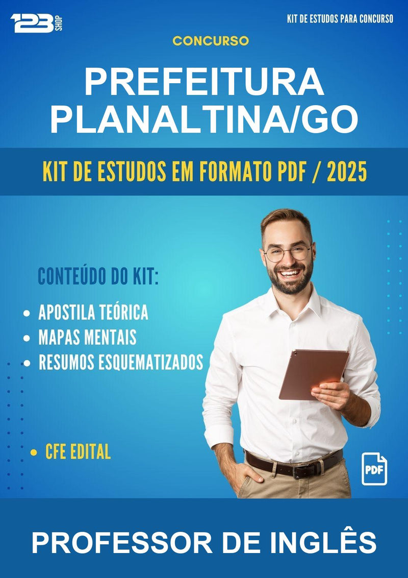 Kit de Estudos para o Concurso Prefeitura Planaltina/GO para Professor de Inglês