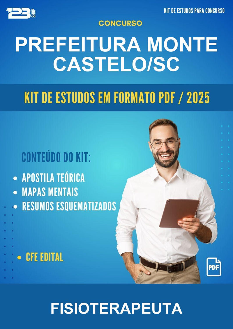 Kit de Estudos para o Concurso Prefeitura Monte Castelo/SC para Fisioterapeuta