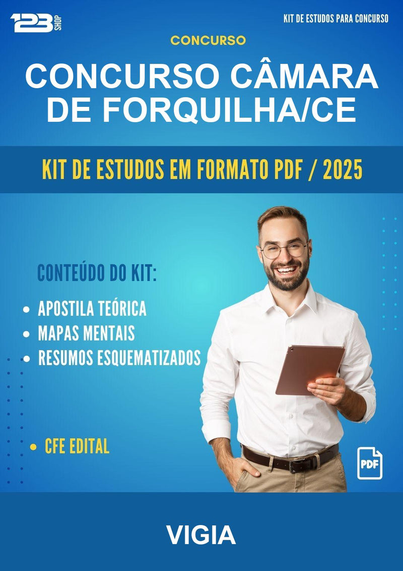 Kit de Estudos para o Concurso Câmara de Forquilha/CE para Vigia