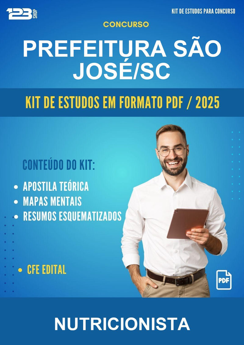 Kit de Estudos para o Concurso Prefeitura São José/SC para Nutricionista