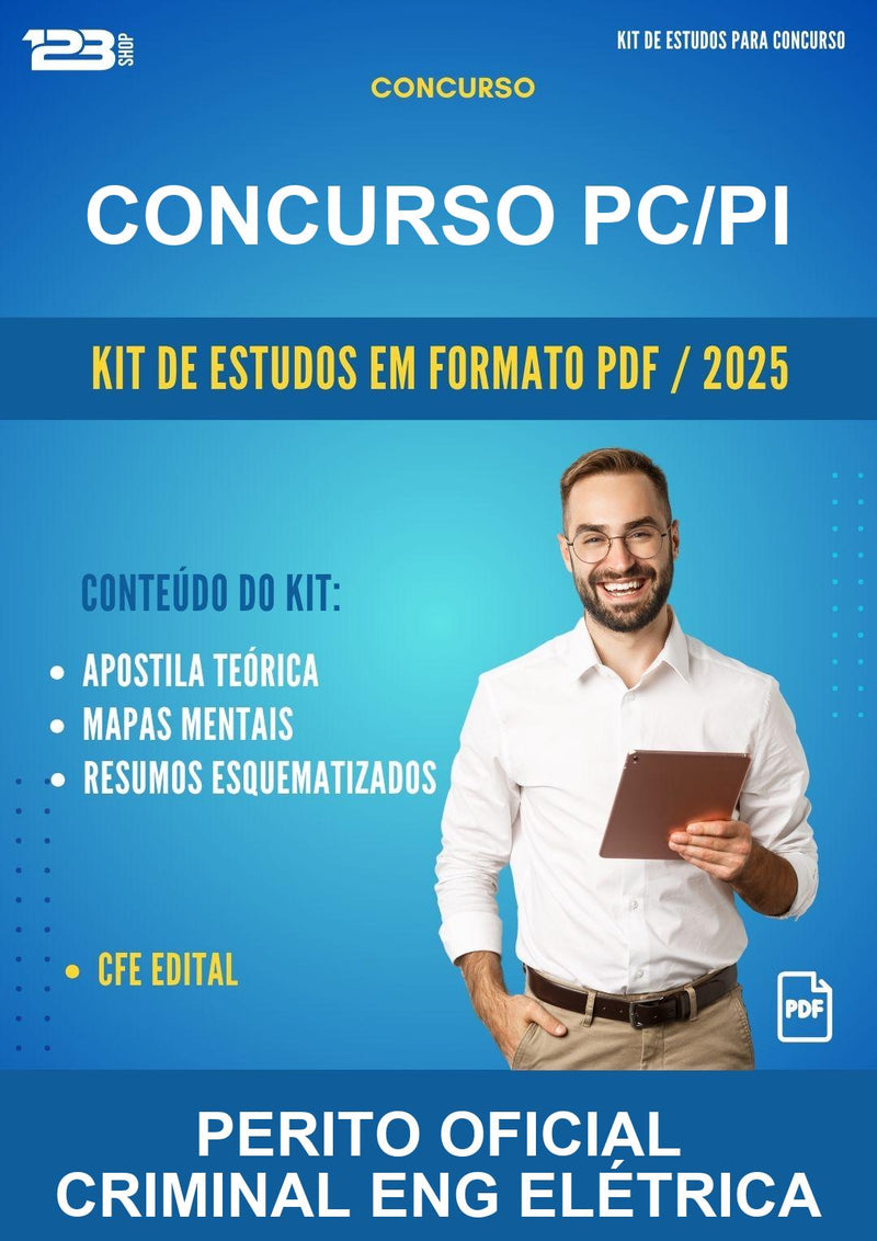 Kit de Estudos para o Concurso Pc/PI para Perito Oficial Criminal Eng Elétrica