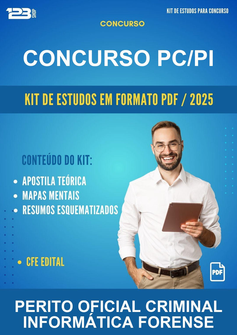 Kit de Estudos para o Concurso Pc/PI para Perito Oficial Criminal Informática Forense