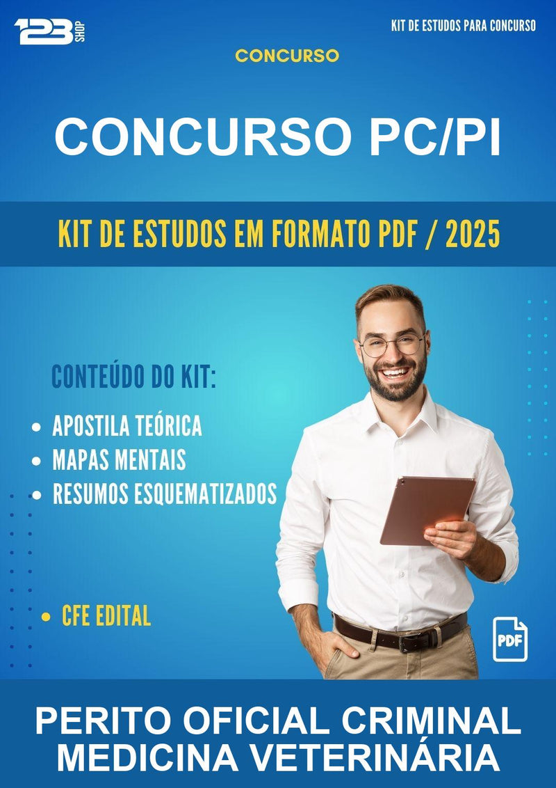 Kit de Estudos para o Concurso Pc/PI para Perito Oficial Criminal Medicina Veterinária