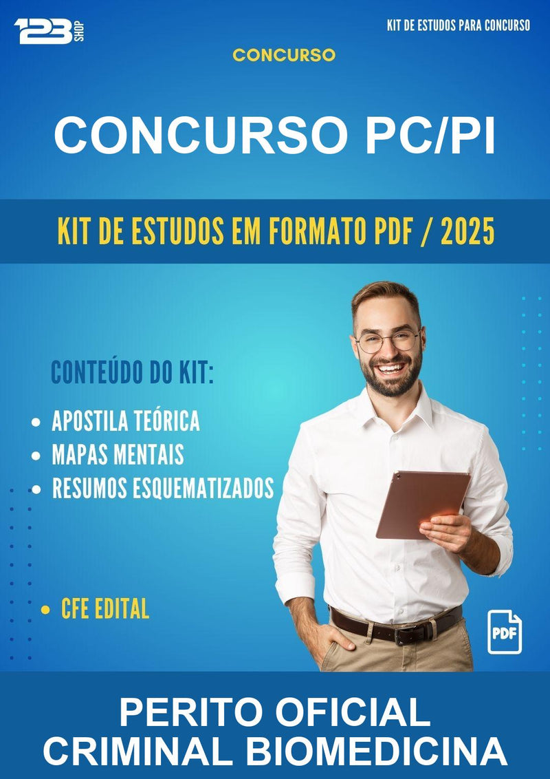 Kit de Estudos para o Concurso Pc/PI para Perito Oficial Criminal Biomedicina