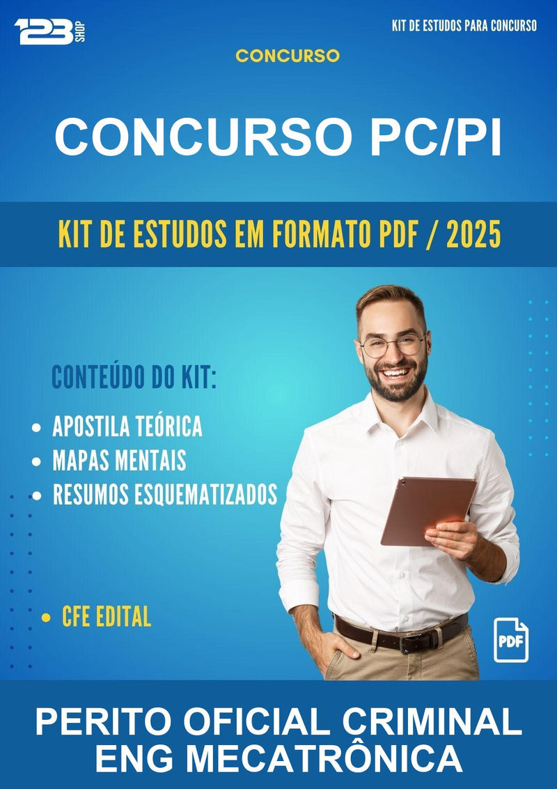 Kit de Estudos para o Concurso Pc/PI para Perito Oficial Criminal Eng Mecatrônica