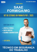 Kit de Estudos para o Concurso Saae Formiga/MG para Técnico Em Segurança do Trabalho