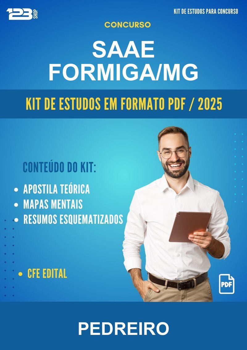 Kit de Estudos para o Concurso Saae Formiga/MG para Pedreiro