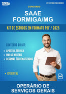 Kit de Estudos para o Concurso Saae Formiga/MG para Operário de Serviços Gerais