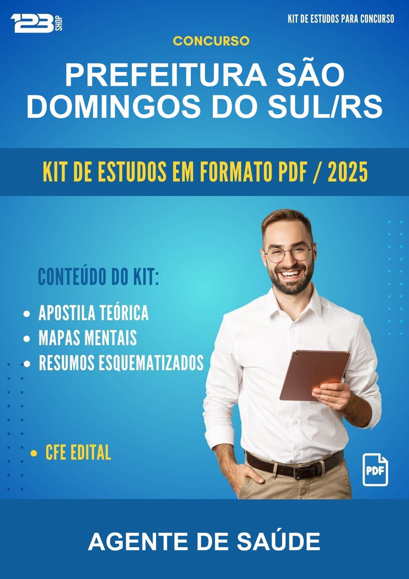 Kit de Estudos para o Concurso Prefeitura São Domingos do Sul/RS para Agente de Saúde