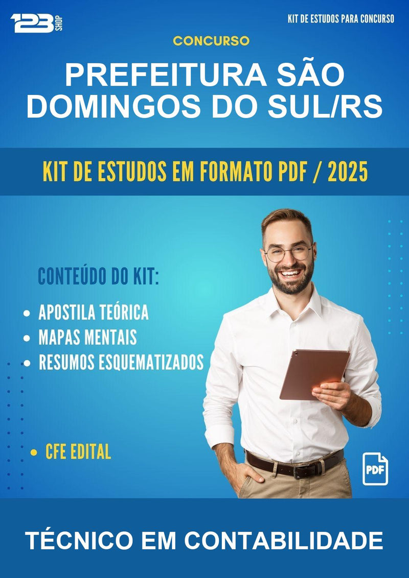Kit de Estudos para o Concurso Prefeitura São Domingos do Sul/RS para Técnico Em Contabilidade