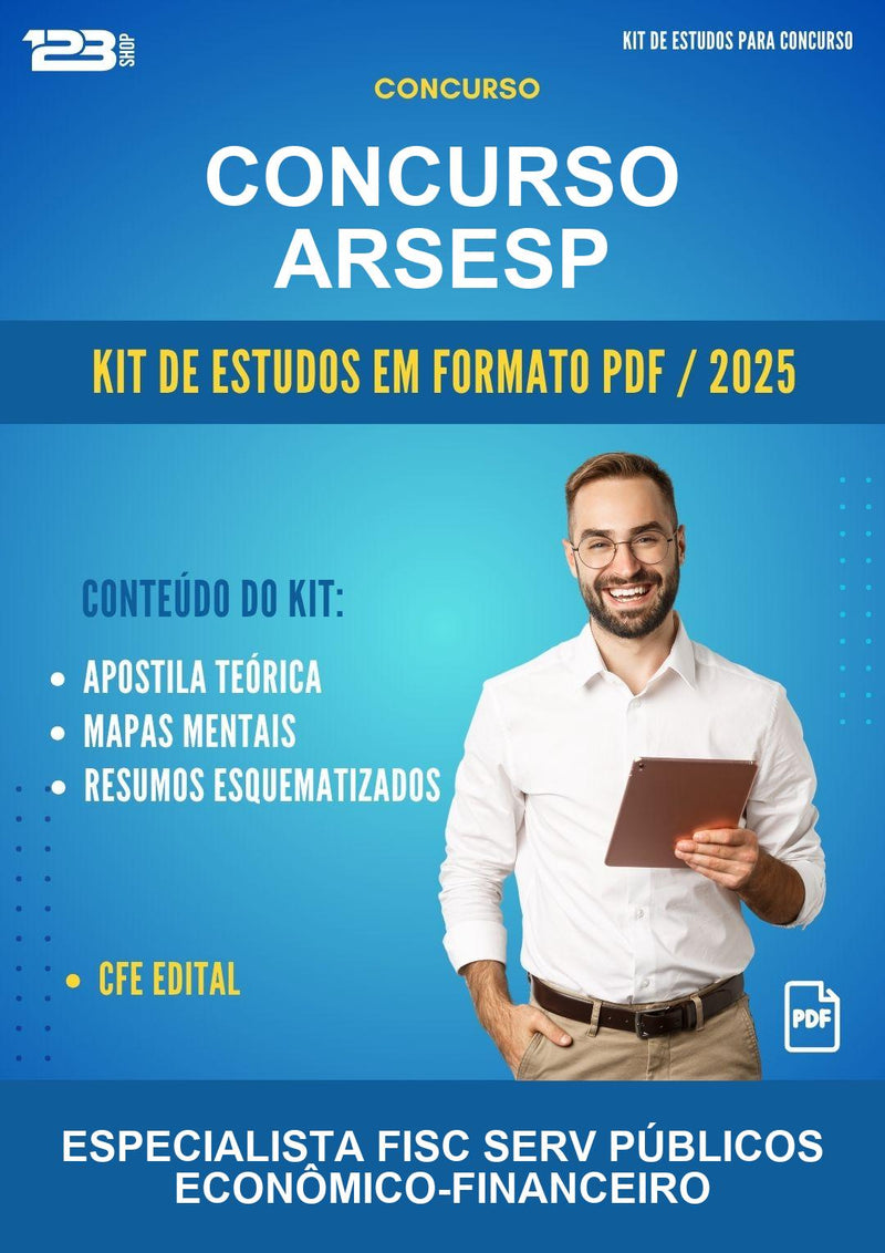 Kit de Estudos para o Concurso Arsesp para Especialista Fisc Serv Públicos Econômico-financeiro