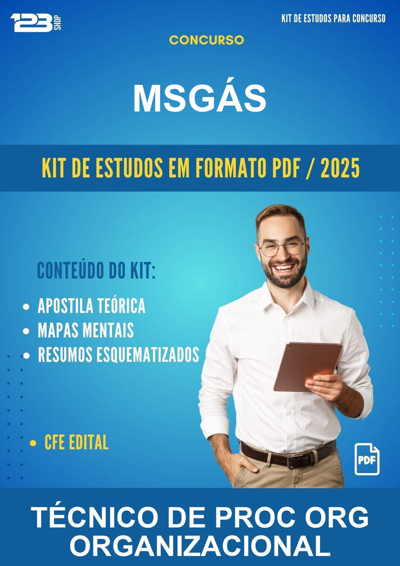 Kit de Estudos para o Concurso Msgás para Técnico de Proc Org Organizacional
