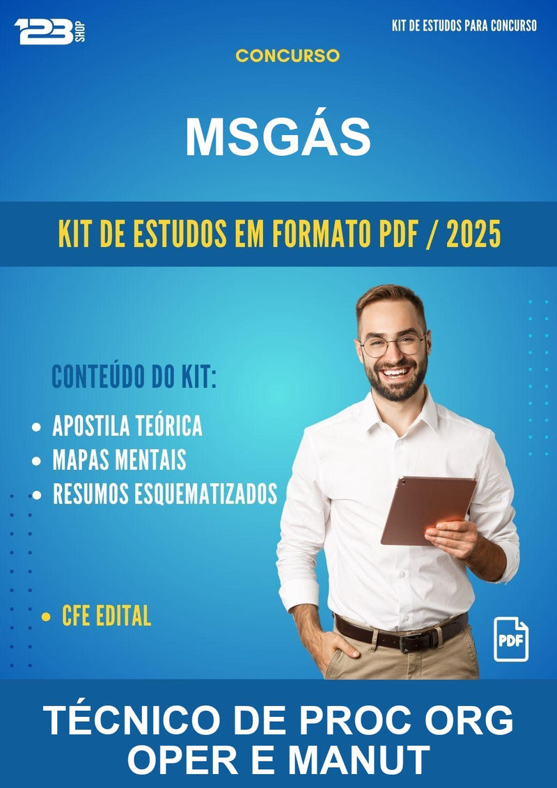 Kit de Estudos para o Concurso Msgás para Técnico de Proc Org Oper E Manut