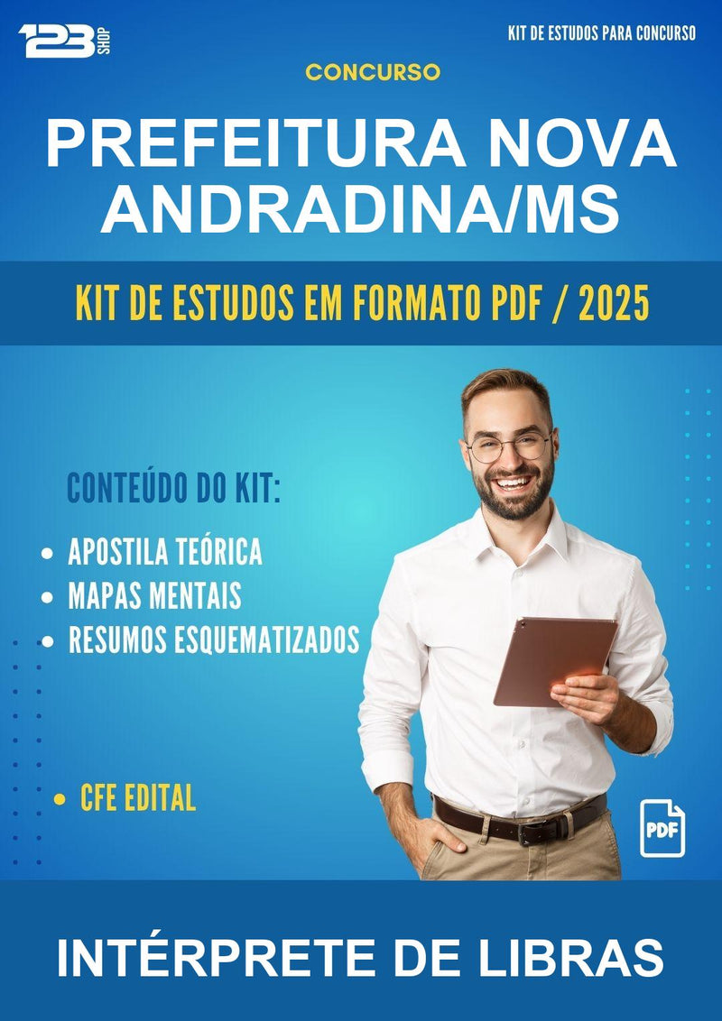 Kit de Estudos para o Concurso Prefeitura Nova Andradina/MS para Intérprete de Libras