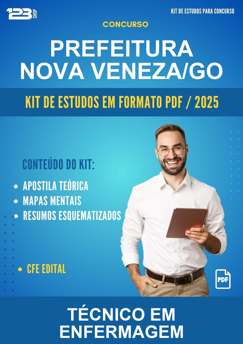 Kit de Estudos para o Concurso Prefeitura Nova Veneza/GO para Técnico Em Enfermagem