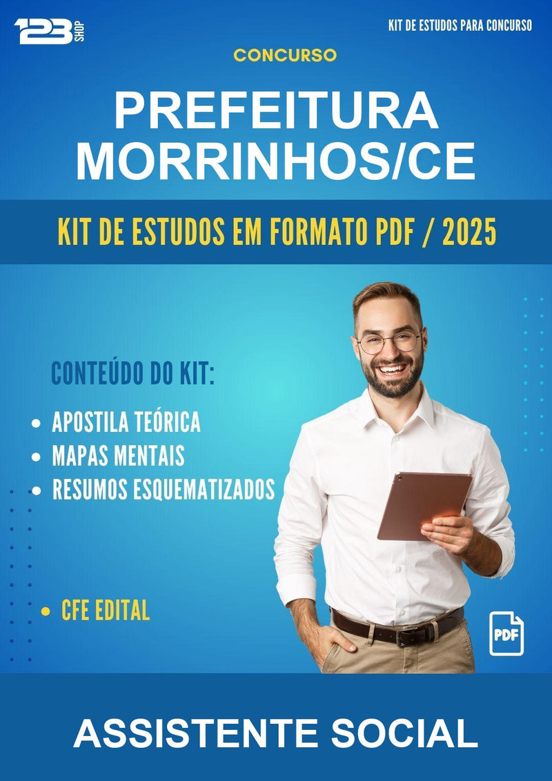 Kit de Estudos para o Concurso Prefeitura Morrinhos/CE para Assistente Social