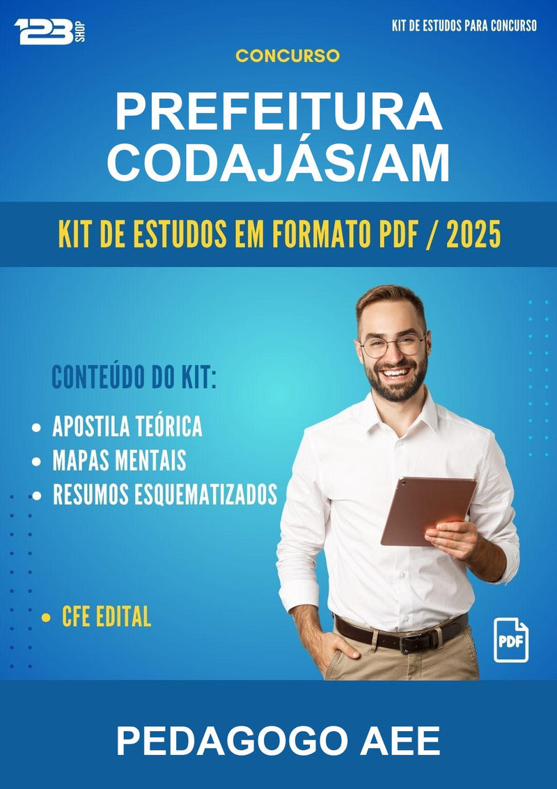 Kit de Estudos para o Concurso Prefeitura Codajás/AM para Pedagogo Aee