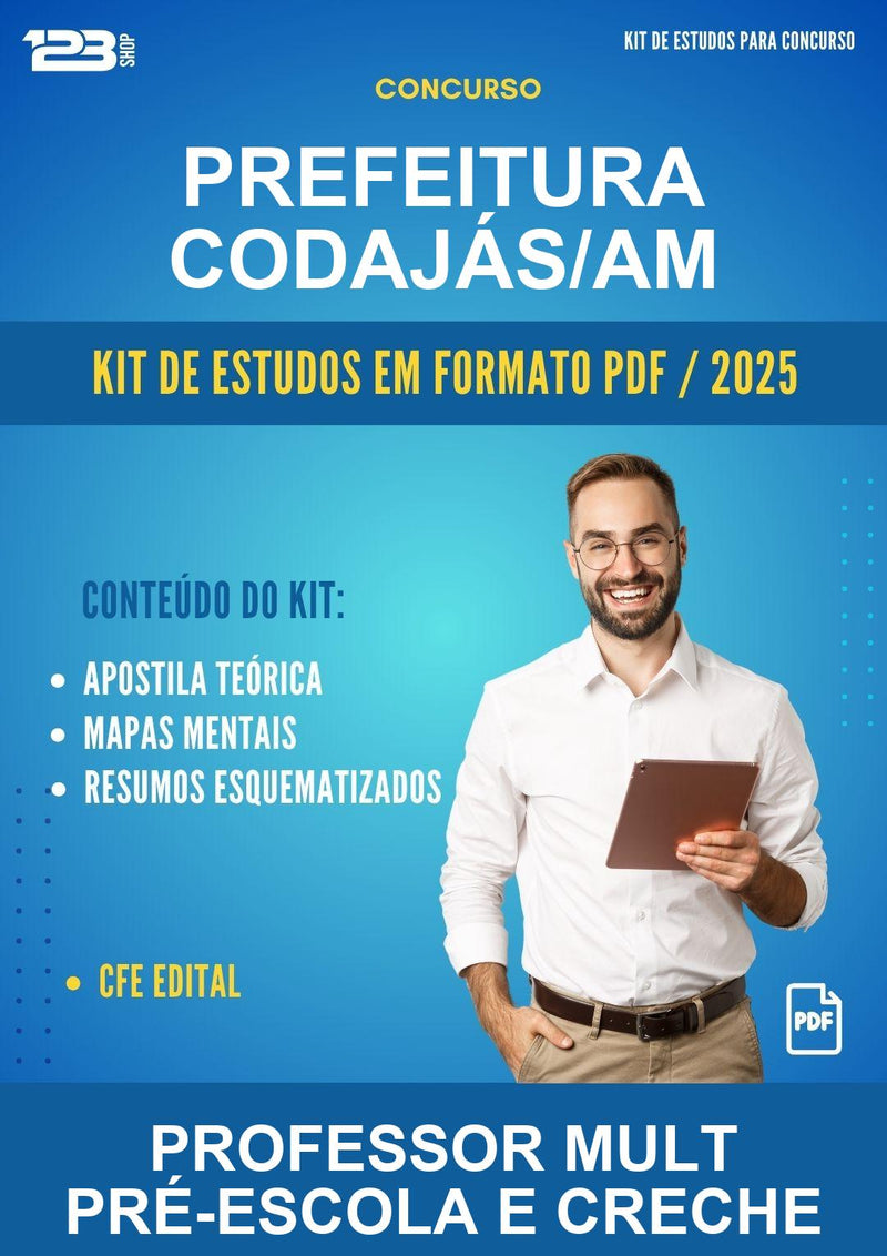 Kit de Estudos para o Concurso Prefeitura Codajás/AM para Professor Mult Pré-escola E Creche