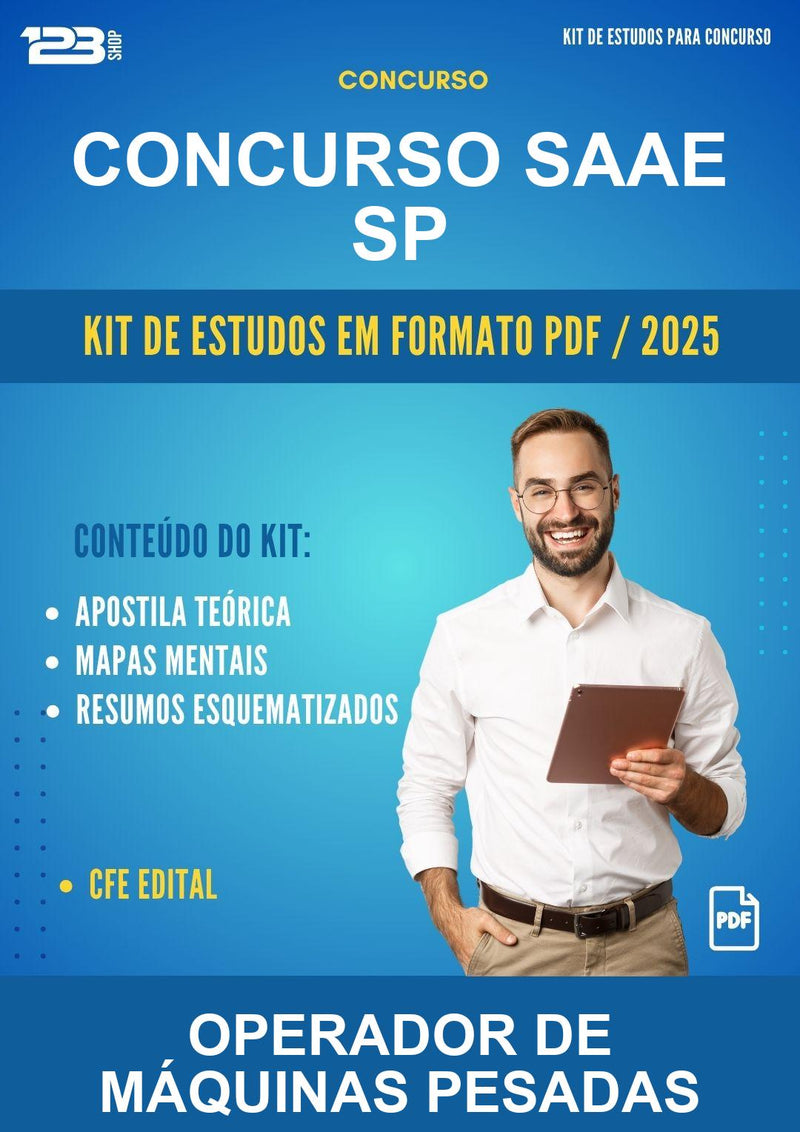 Kit de Estudos para o Concurso Saae Sp para Operador de Máquinas Pesadas
