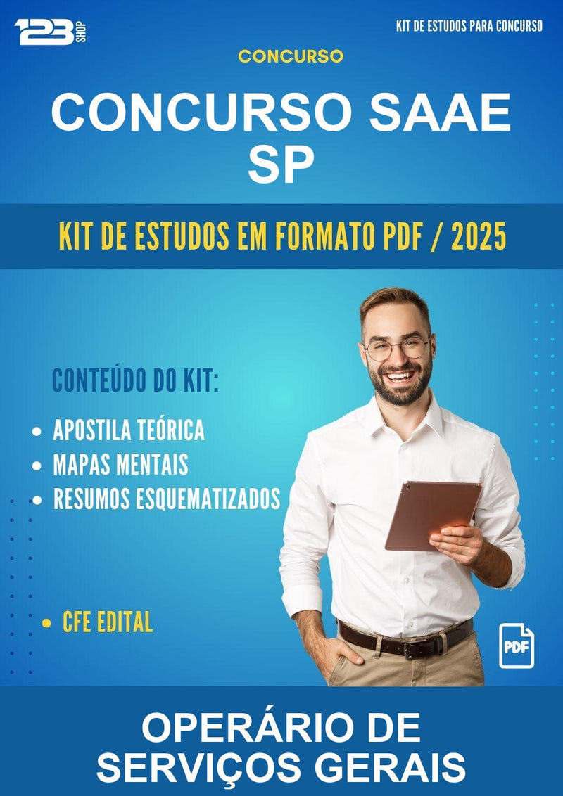 Kit de Estudos para o Concurso Saae Sp para Operário de Serviços Gerais