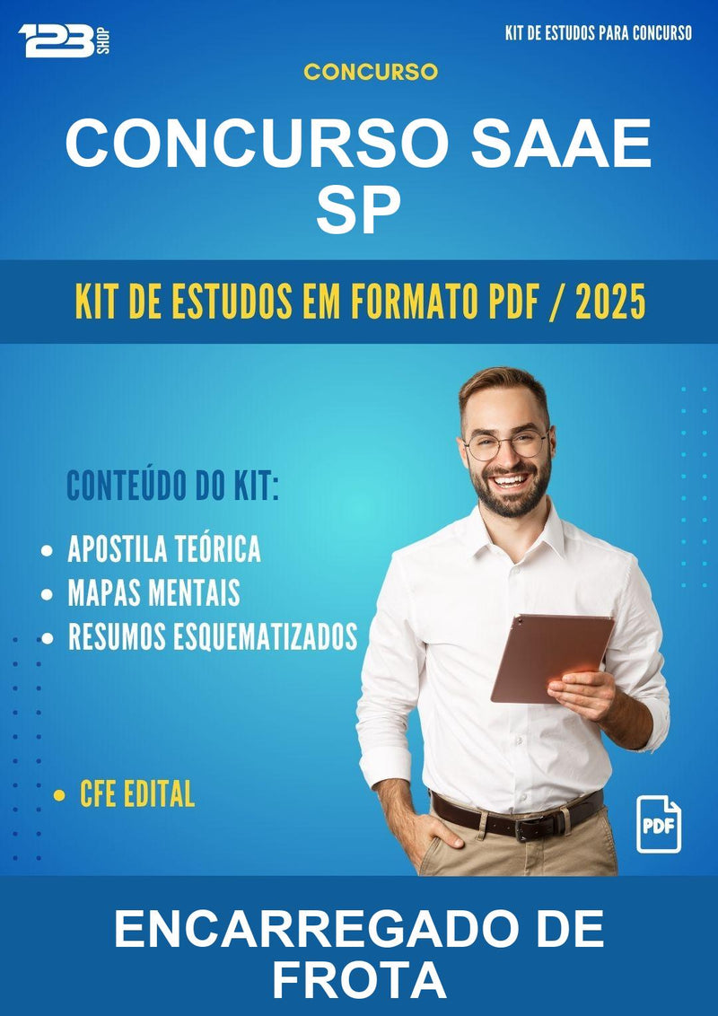 Kit de Estudos para o Concurso Saae Sp para Encarregado de Frota