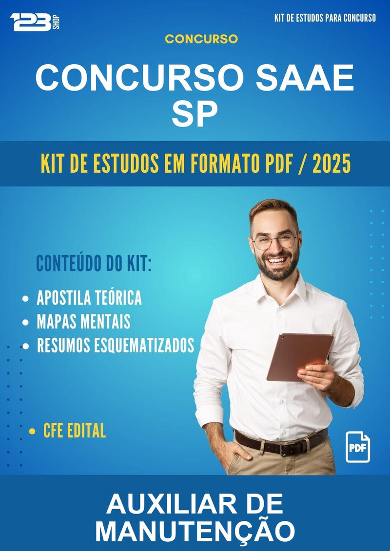 Kit de Estudos para o Concurso Saae Sp para Auxiliar de Manutenção