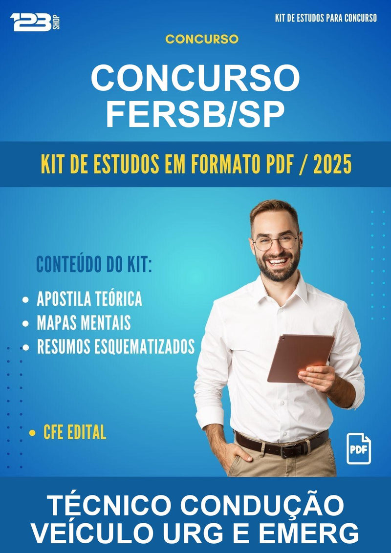 Kit de Estudos para o Concurso Fersb/SP para Técnico Condução Veículo Urg E Emerg