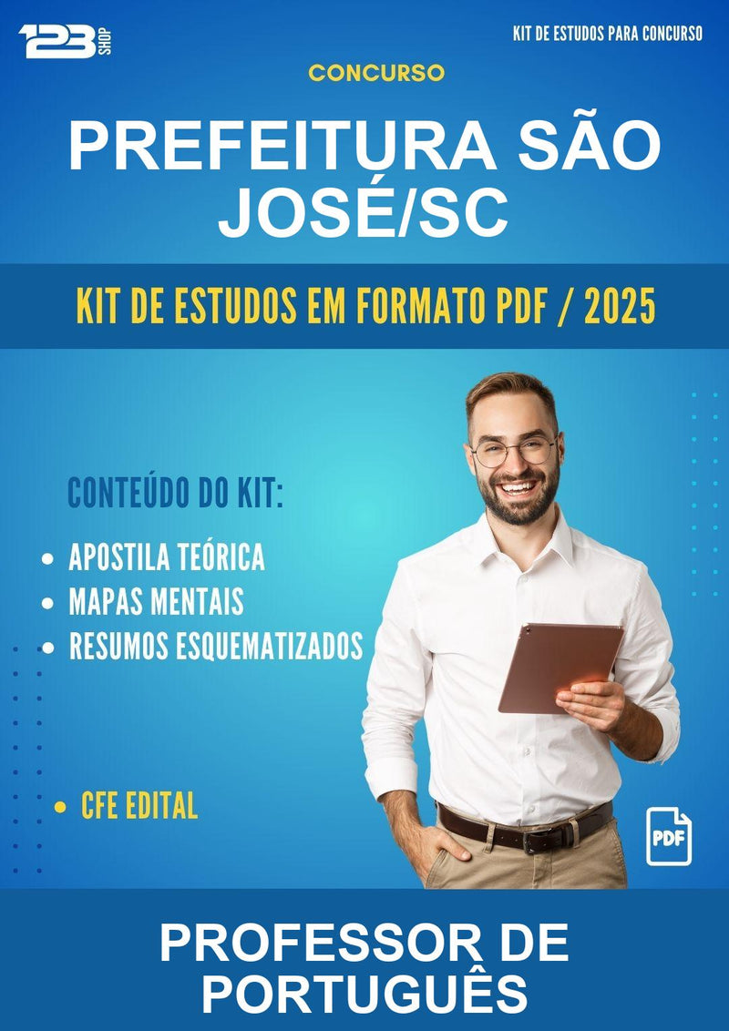 Kit de Estudos para o Concurso Prefeitura São José/SC para Professor de Português