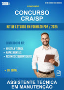 Kit de Estudos para o Concurso Cra/SP para Assistente Técnica Em Manutenção