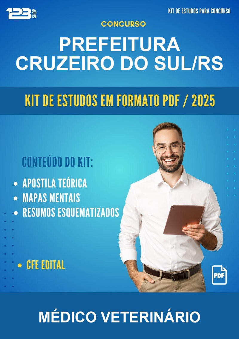 Kit de Estudos para o Concurso Prefeitura Cruzeiro do Sul/RS para Médico Veterinário