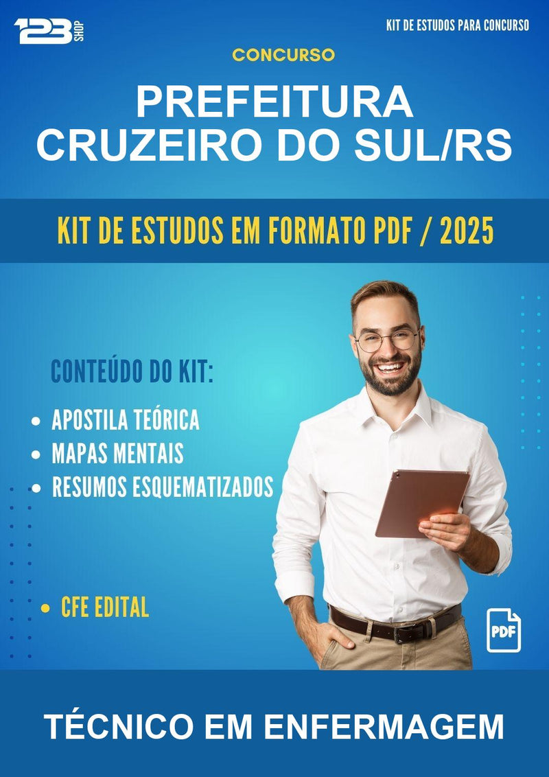 Kit de Estudos para o Concurso Prefeitura Cruzeiro do Sul/RS para Técnico Em Enfermagem