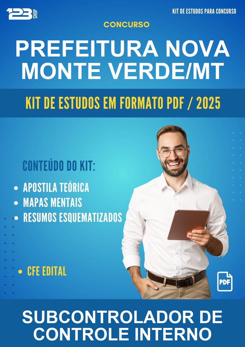 Kit de Estudos para o Concurso Prefeitura Nova Monte Verde/MT para Subcontrolador de Controle Interno