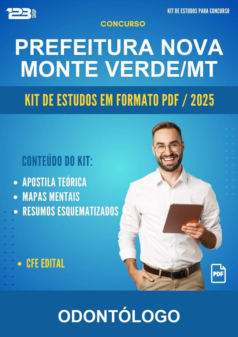 Kit de Estudos para o Concurso Prefeitura Nova Monte Verde/MT para Odontólogo