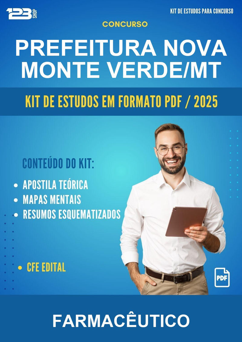 Kit de Estudos para o Concurso Prefeitura Nova Monte Verde/MT para Farmacêutico