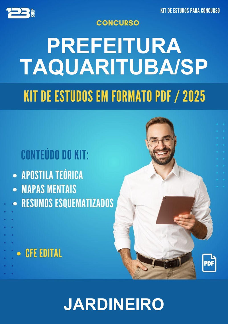 Kit de Estudos para o Concurso Prefeitura Taquarituba/SP para Jardineiro