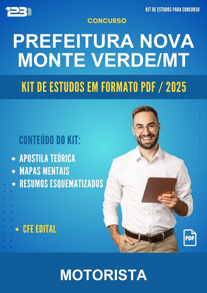 Kit de Estudos para o Concurso Prefeitura Nova Monte Verde/MT para Motorista