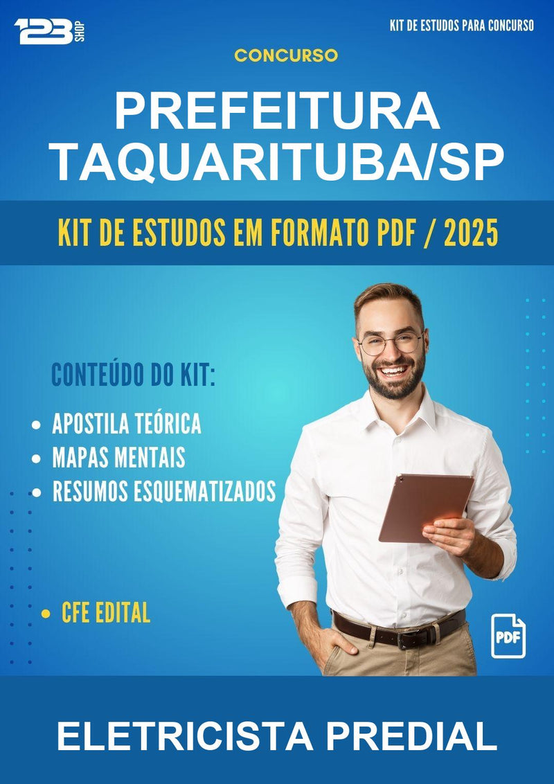 Kit de Estudos para o Concurso Prefeitura Taquarituba/SP para Eletricista Predial
