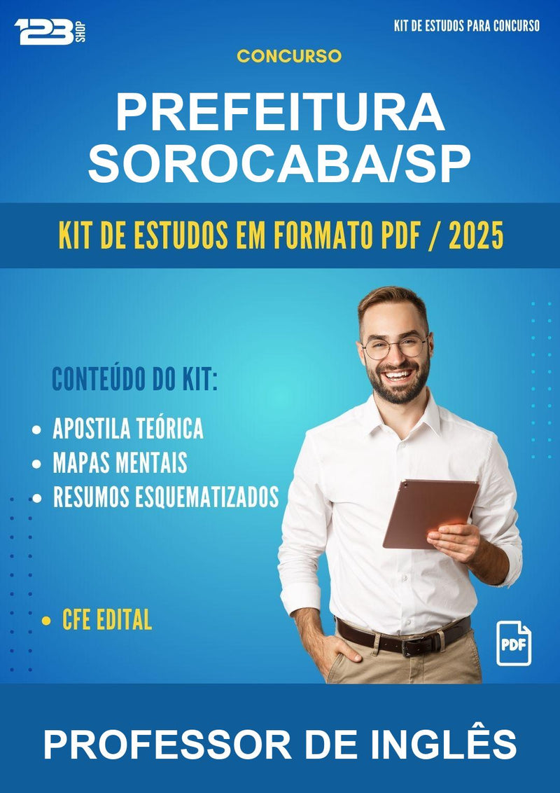 Kit de Estudos para o Concurso Prefeitura Sorocaba/SP para Professor de Inglês