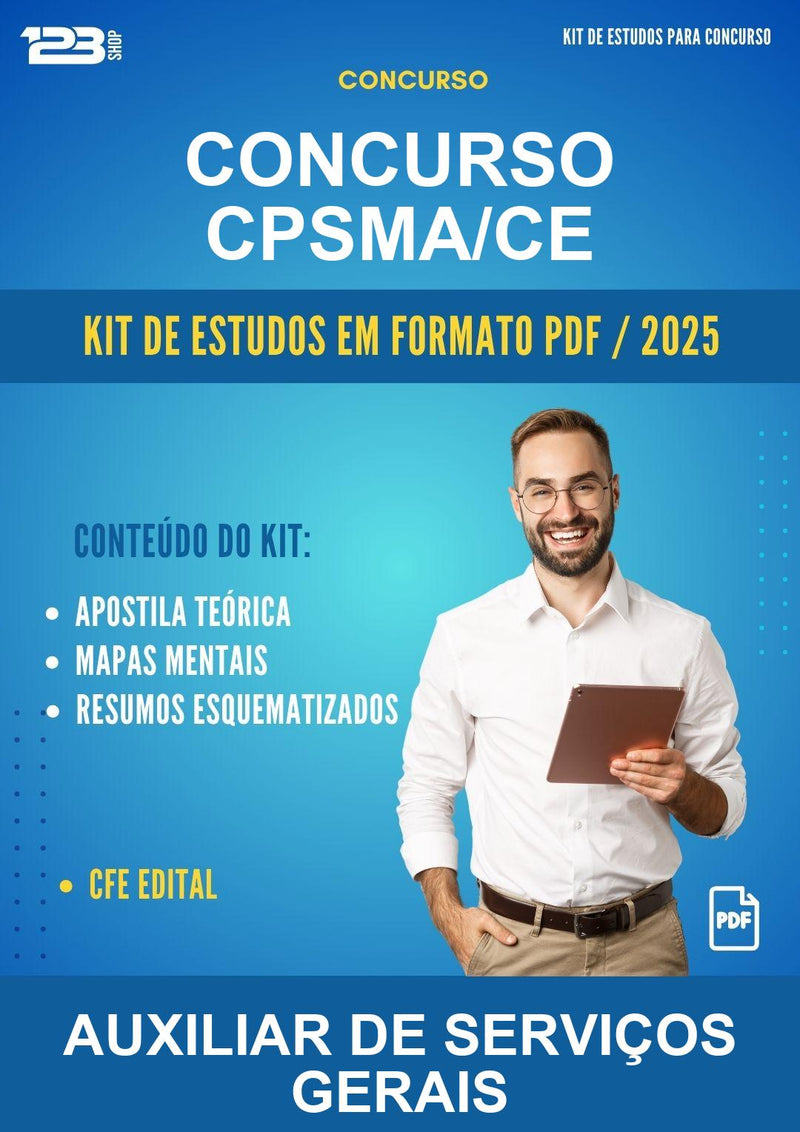 Kit de Estudos para o Concurso Cpsma/CE para Auxiliar de Serviços Gerais