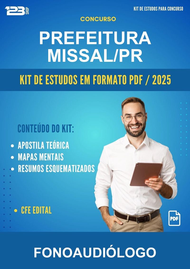 Kit de Estudos para o Concurso Prefeitura Missal/PR para Fonoaudiólogo