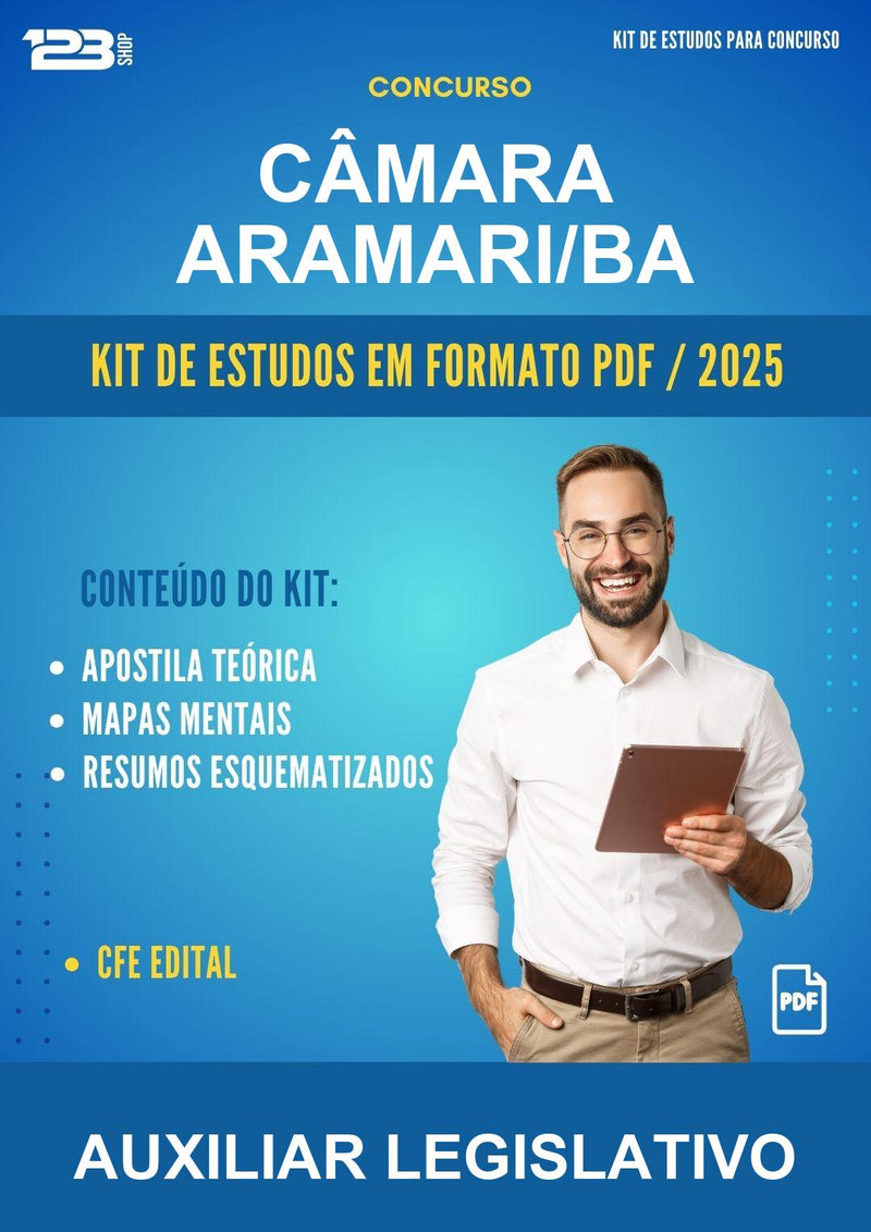 Kit de Estudos para o Concurso Câmara Aramari/BA para Auxiliar Legislativo