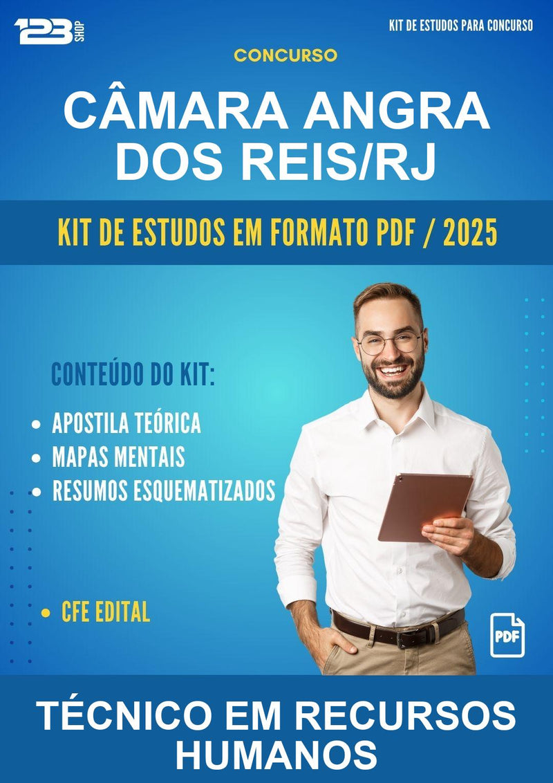 Kit de Estudos para o Concurso Câmara Angra dos Reis/RJ para Técnico Em Recursos Humanos